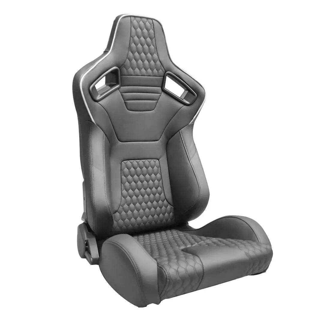 Reclinable Racing Seats PVC (Pair) Max Motorsport