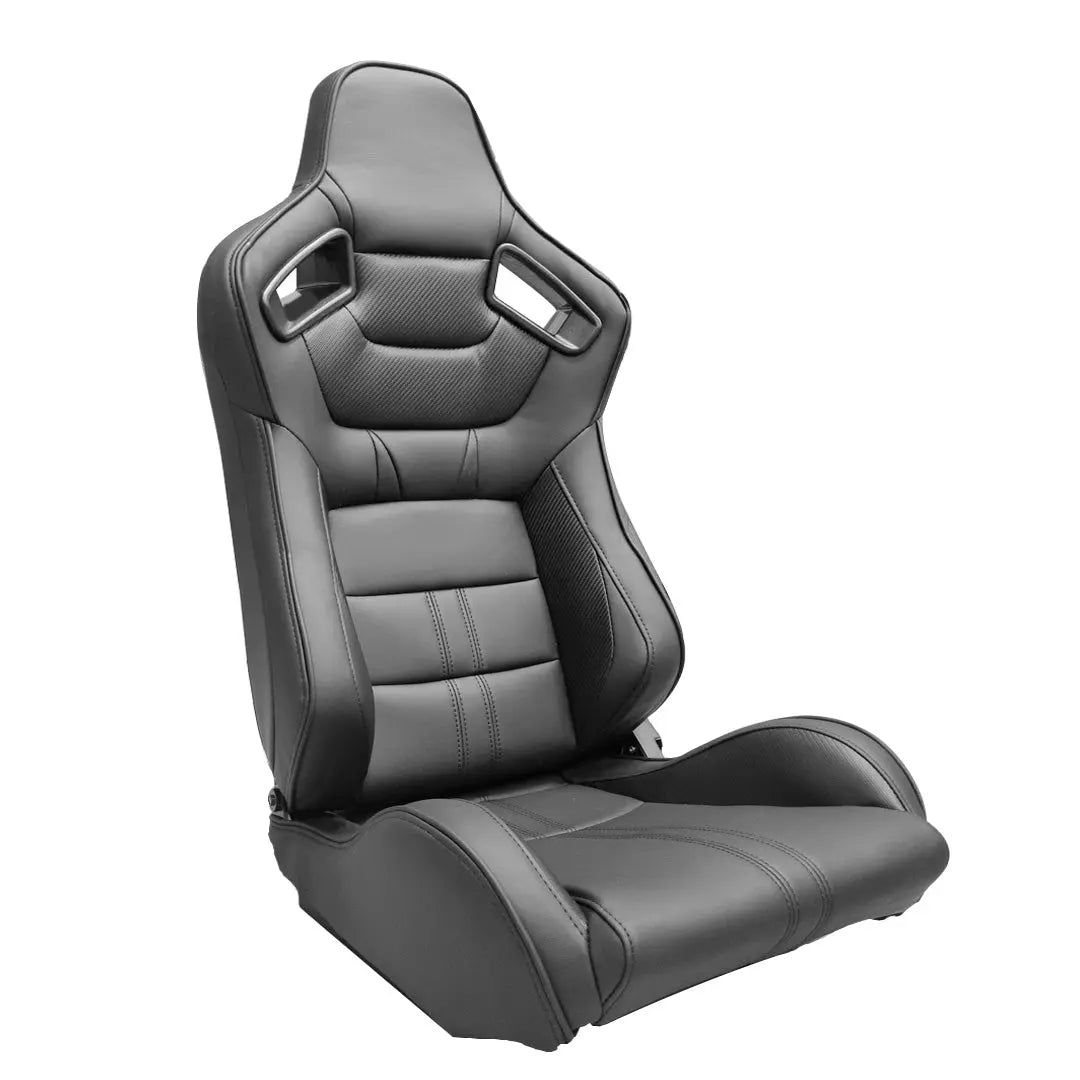 Reclinable Racing Seats PVC (Pair) Max Motorsport