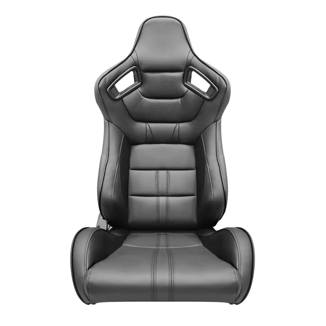 Reclinable Racing Seats PVC (Pair) Max Motorsport