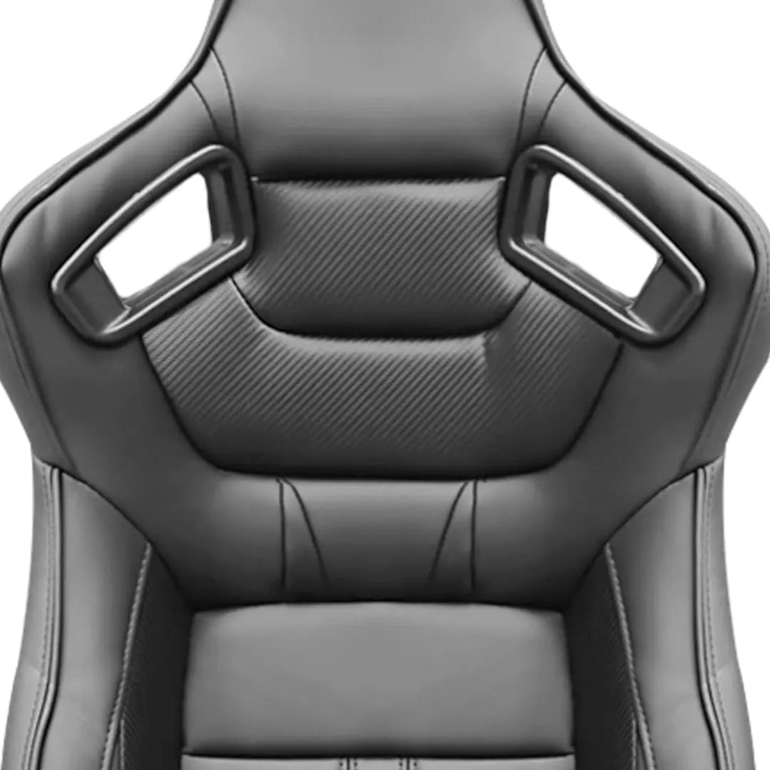 Reclinable Racing Seats PVC (Pair) Max Motorsport