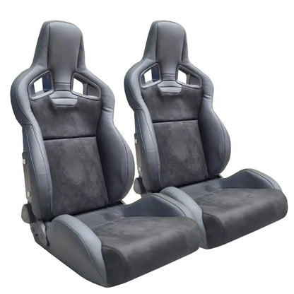 Reclinable Racing Seats PVC (Pair) Max Motorsport