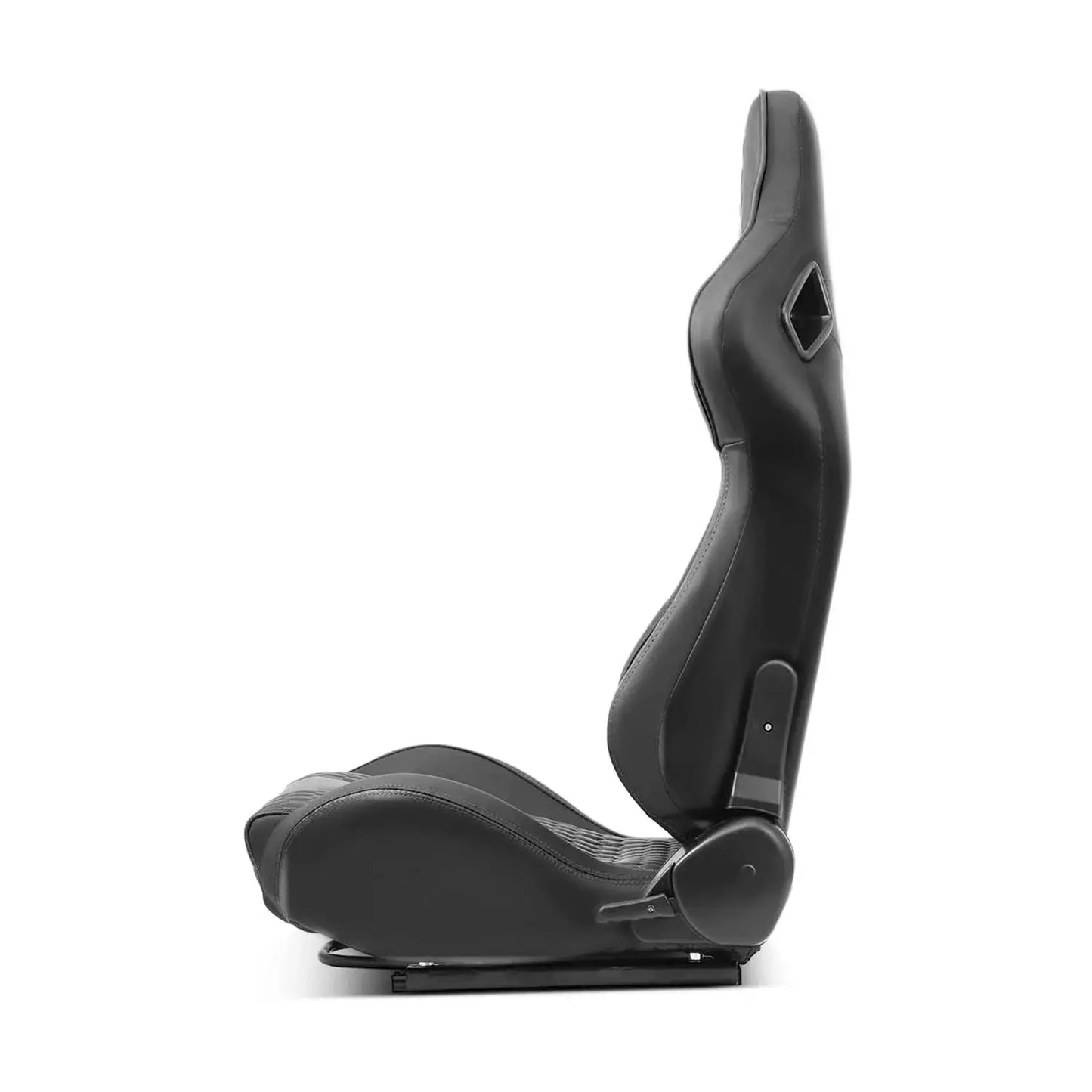 Reclinable Wingback Racing Seats PVC + Suede (Pair) Max Motorsport