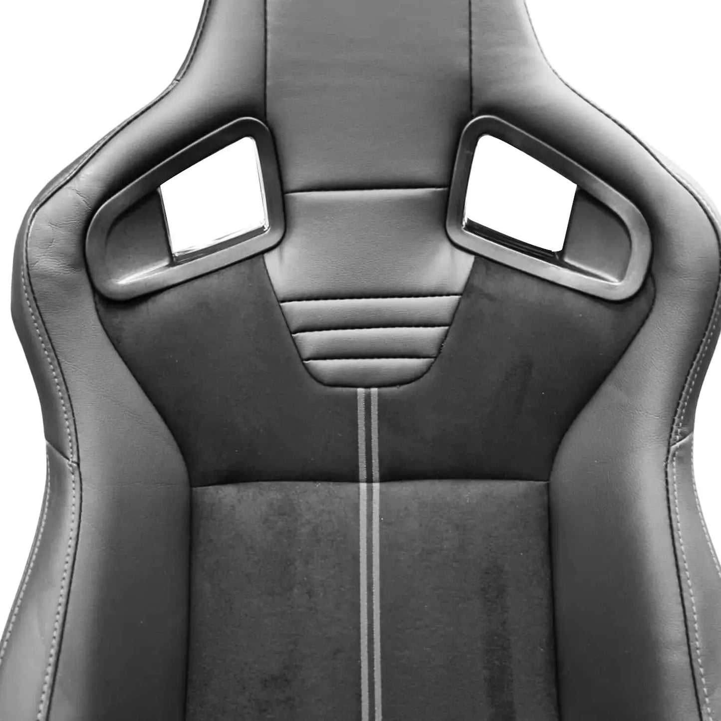 Reclinable Wingback Racing Seats PVC + Suede (Pair) Max Motorsport