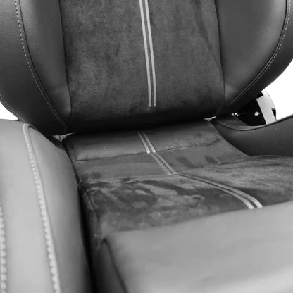 Reclinable Wingback Racing Seats PVC + Suede (Pair) Max Motorsport