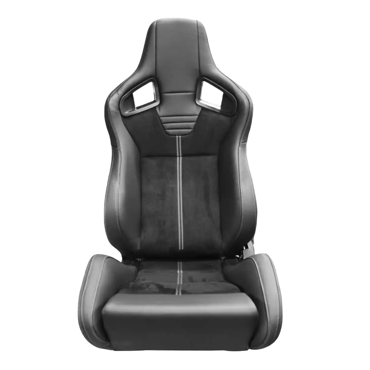 Reclinable Wingback Racing Seats PVC + Suede (Pair) Max Motorsport