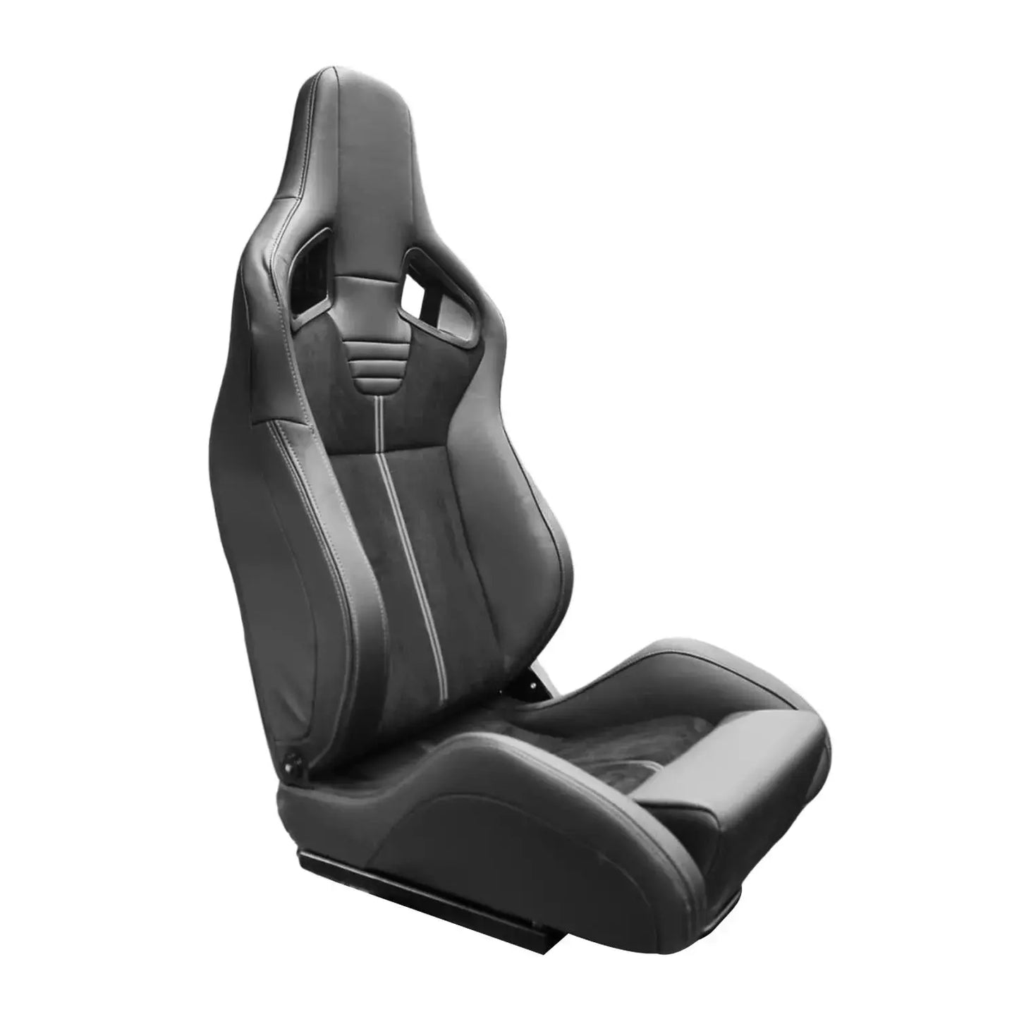 Reclinable Wingback Racing Seats PVC + Suede (Pair) Max Motorsport