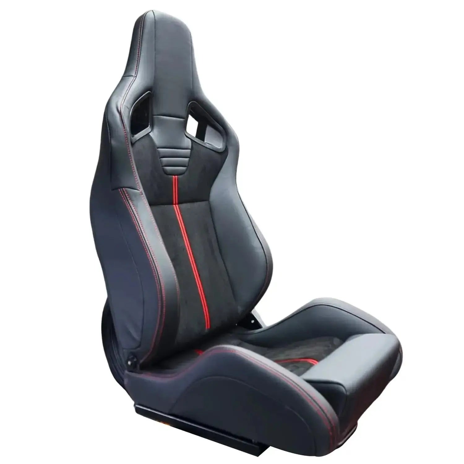 Reclinable Wingback Racing Seats PVC + Suede (Pair) Max Motorsport