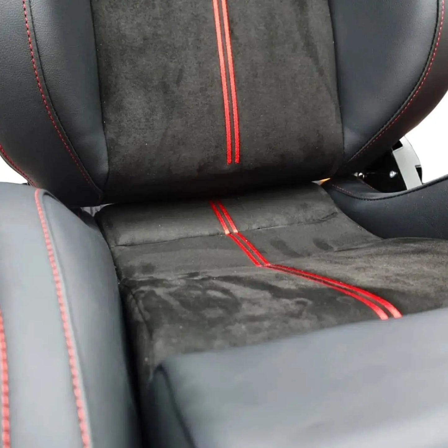 Reclinable Wingback Racing Seats PVC + Suede (Pair) Max Motorsport