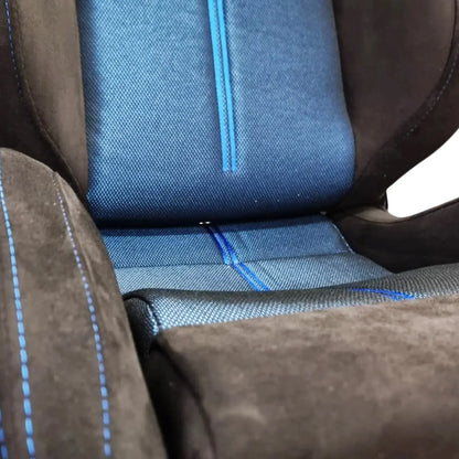 Reclinable Wingback Racing Seats PVC + Suede (Pair) Max Motorsport
