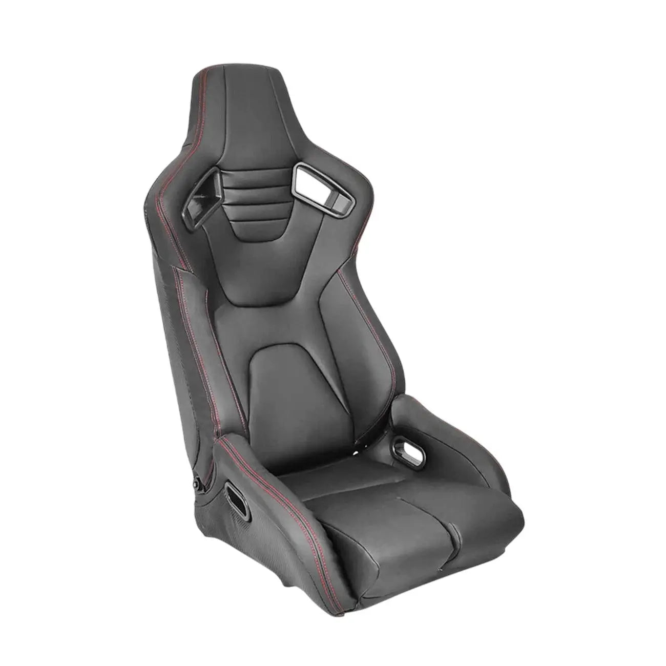 Reclinable Wingback Racing Seats PVC + Suede (Pair) Max Motorsport