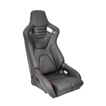 Reclinable Wingback Racing Seats PVC + Suede (Pair) Max Motorsport