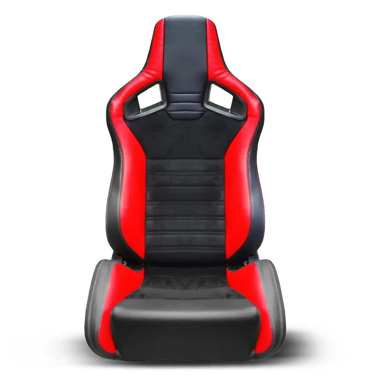 Reclinable Wingback Racing Seats PVC + Suede (Pair) (Copy) Max Motorsport