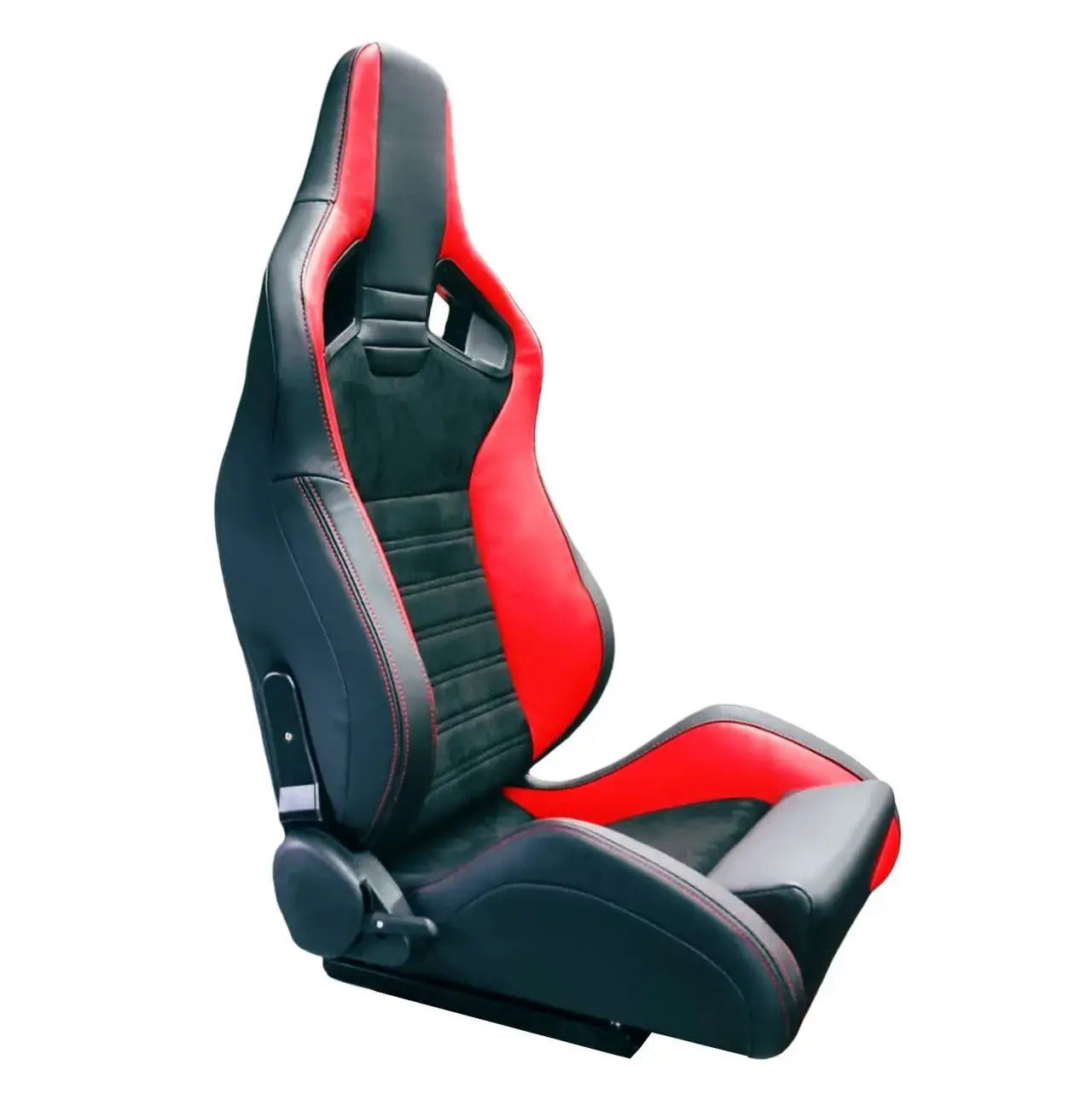 Reclinable Wingback Racing Seats PVC + Suede (Pair) (Copy) Max Motorsport
