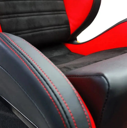 Reclinable Wingback Racing Seats PVC + Suede (Pair) (Copy) Max Motorsport