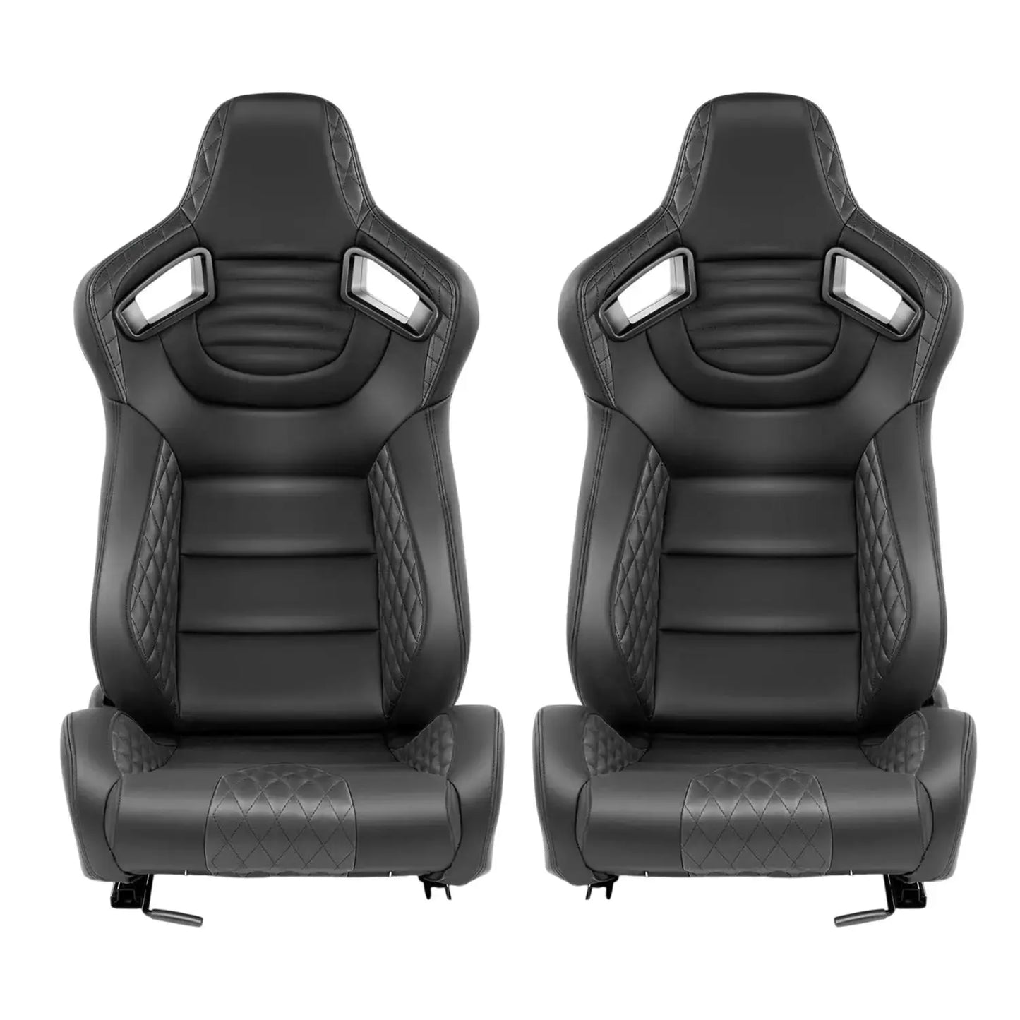 Reclinable Wingback Racing Seats PVC (Pair) Max Motorsport