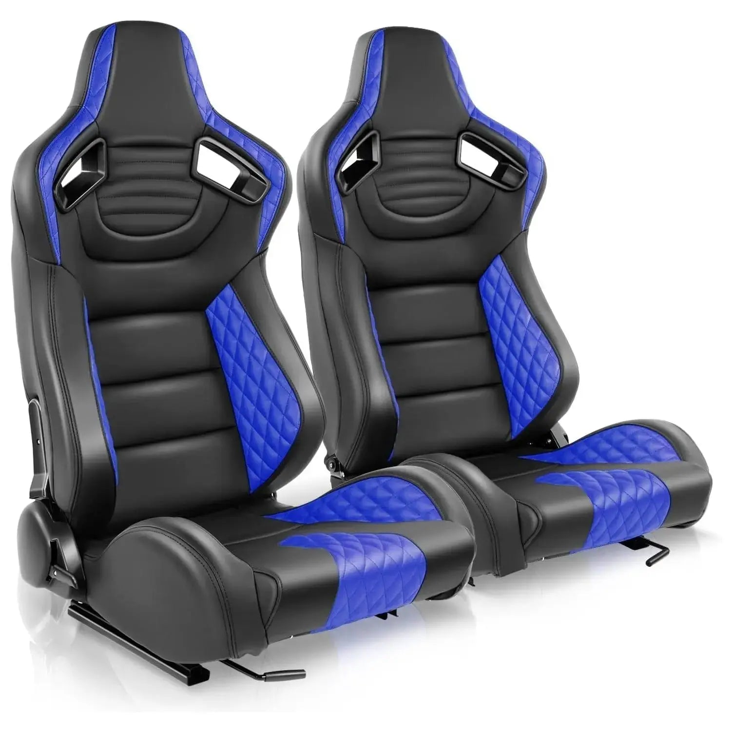 Reclinable Wingback Racing Seats PVC (Pair) Max Motorsport