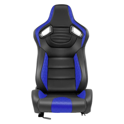 Reclinable Wingback Racing Seats PVC (Pair) Max Motorsport