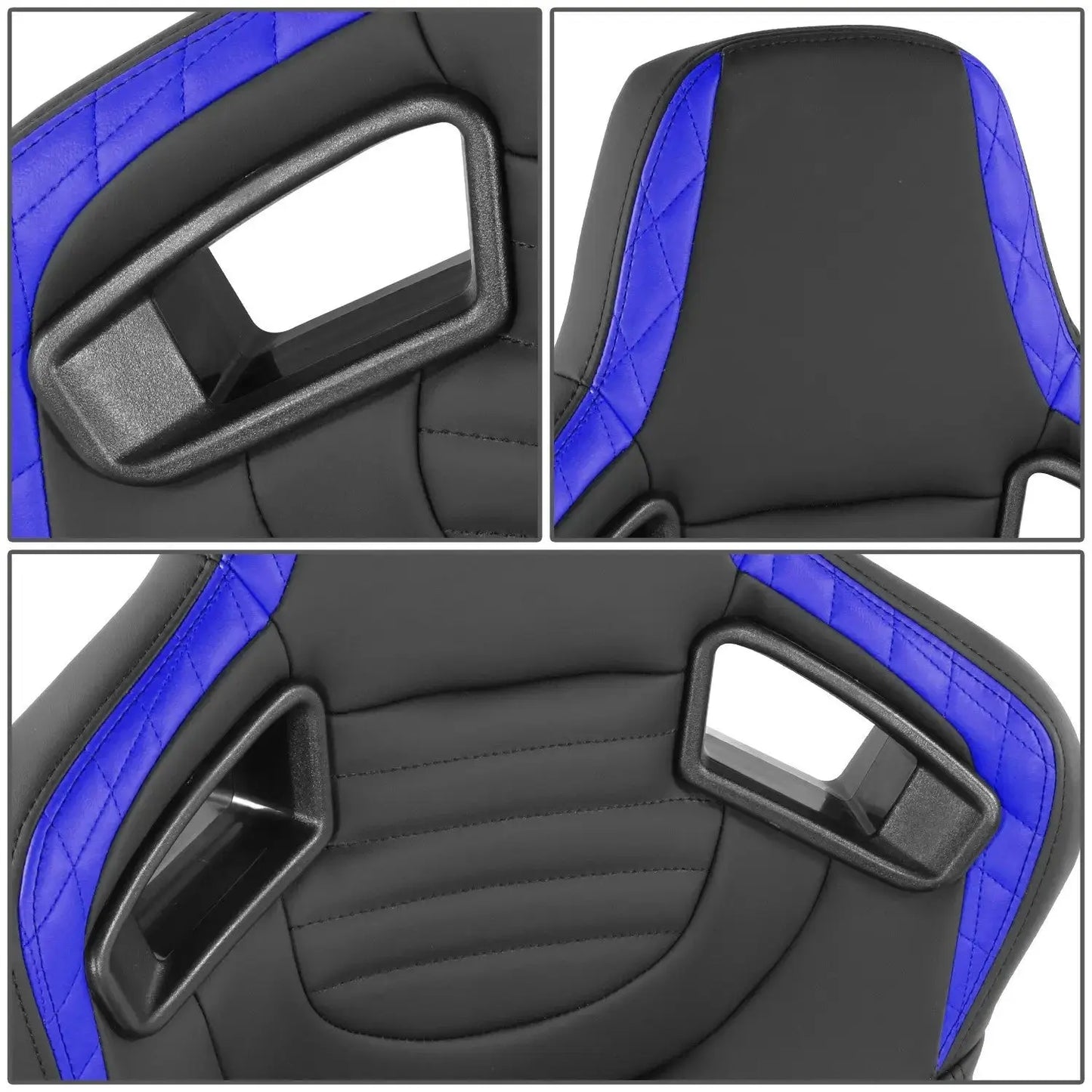 Reclinable Wingback Racing Seats PVC (Pair) Max Motorsport