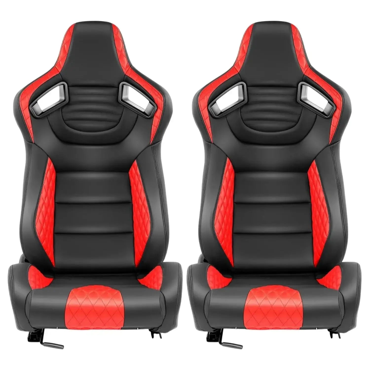 Reclinable Wingback Racing Seats PVC (Pair) Max Motorsport