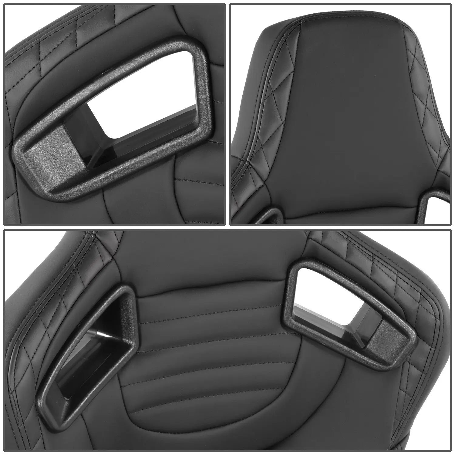 Reclinable Wingback Racing Seats PVC (Pair) Max Motorsport