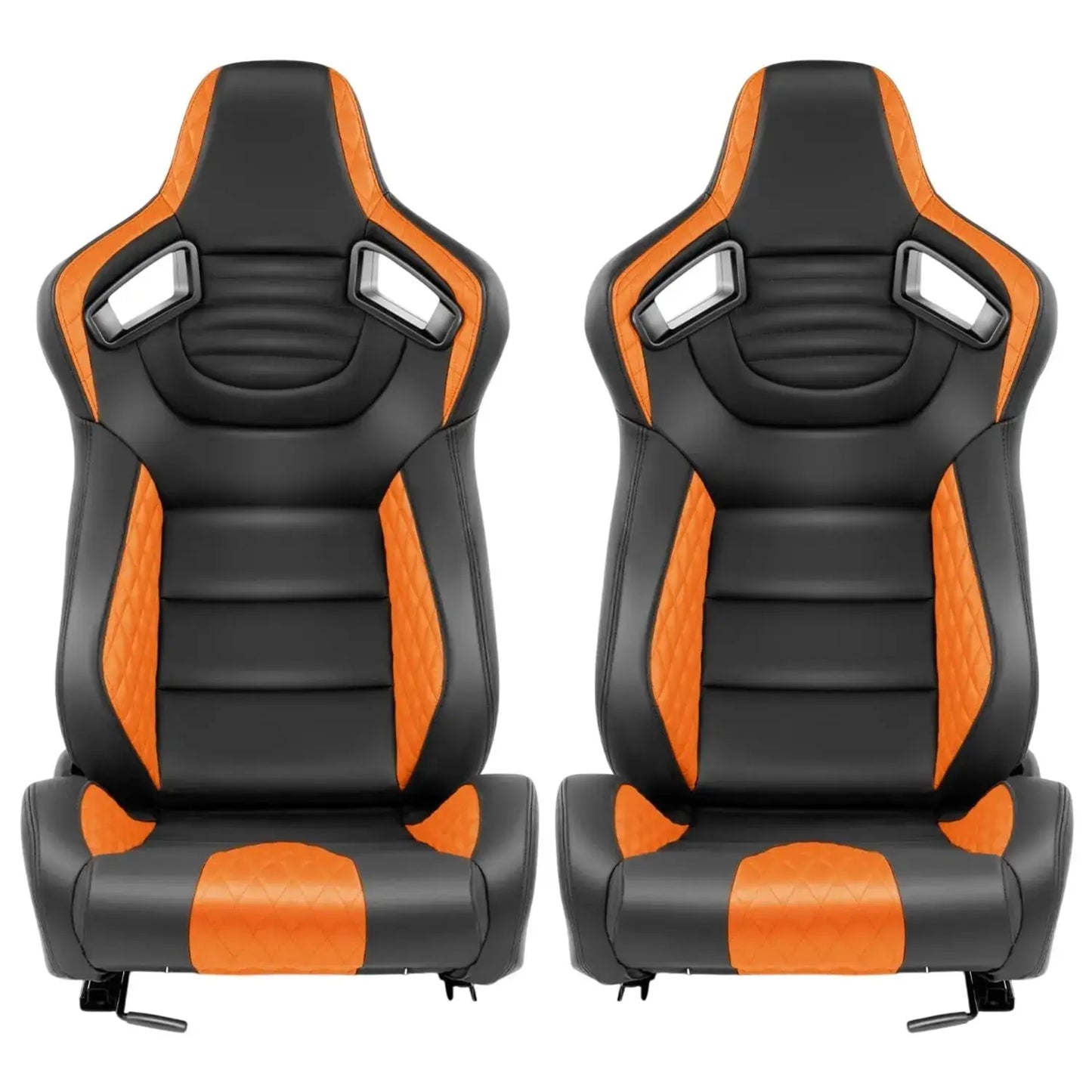 Reclinable Wingback Racing Seats PVC (Pair) Max Motorsport