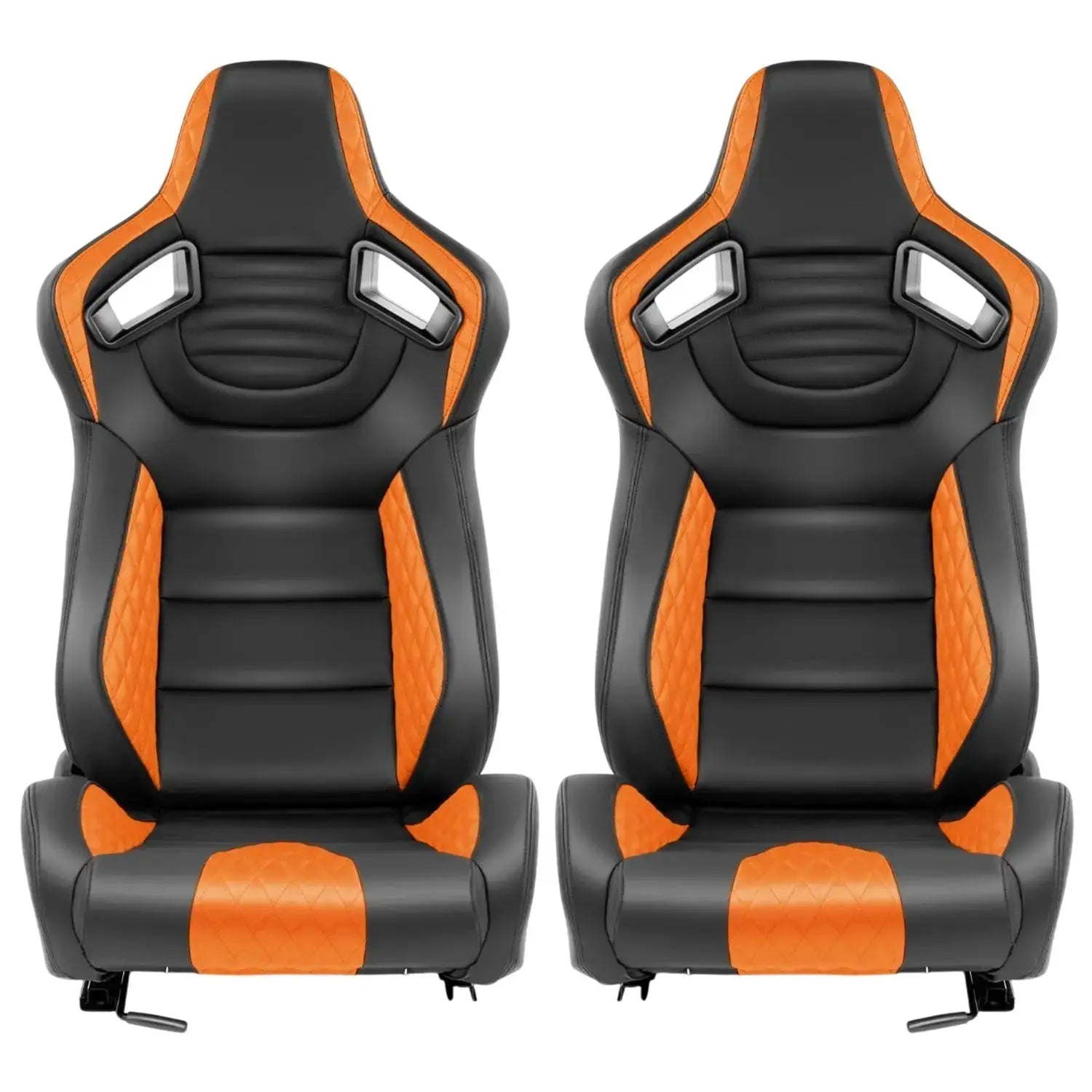 Reclinable Wingback Racing Seats PVC (Pair) Max Motorsport