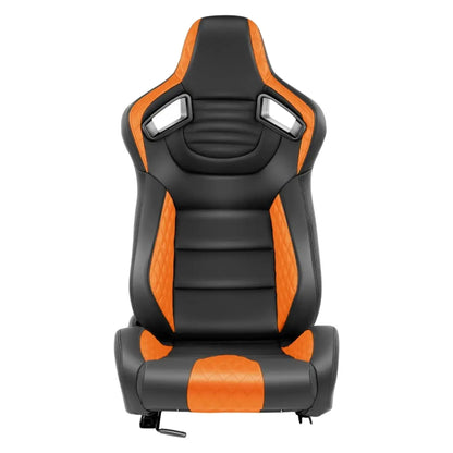Reclinable Wingback Racing Seats PVC (Pair) Max Motorsport