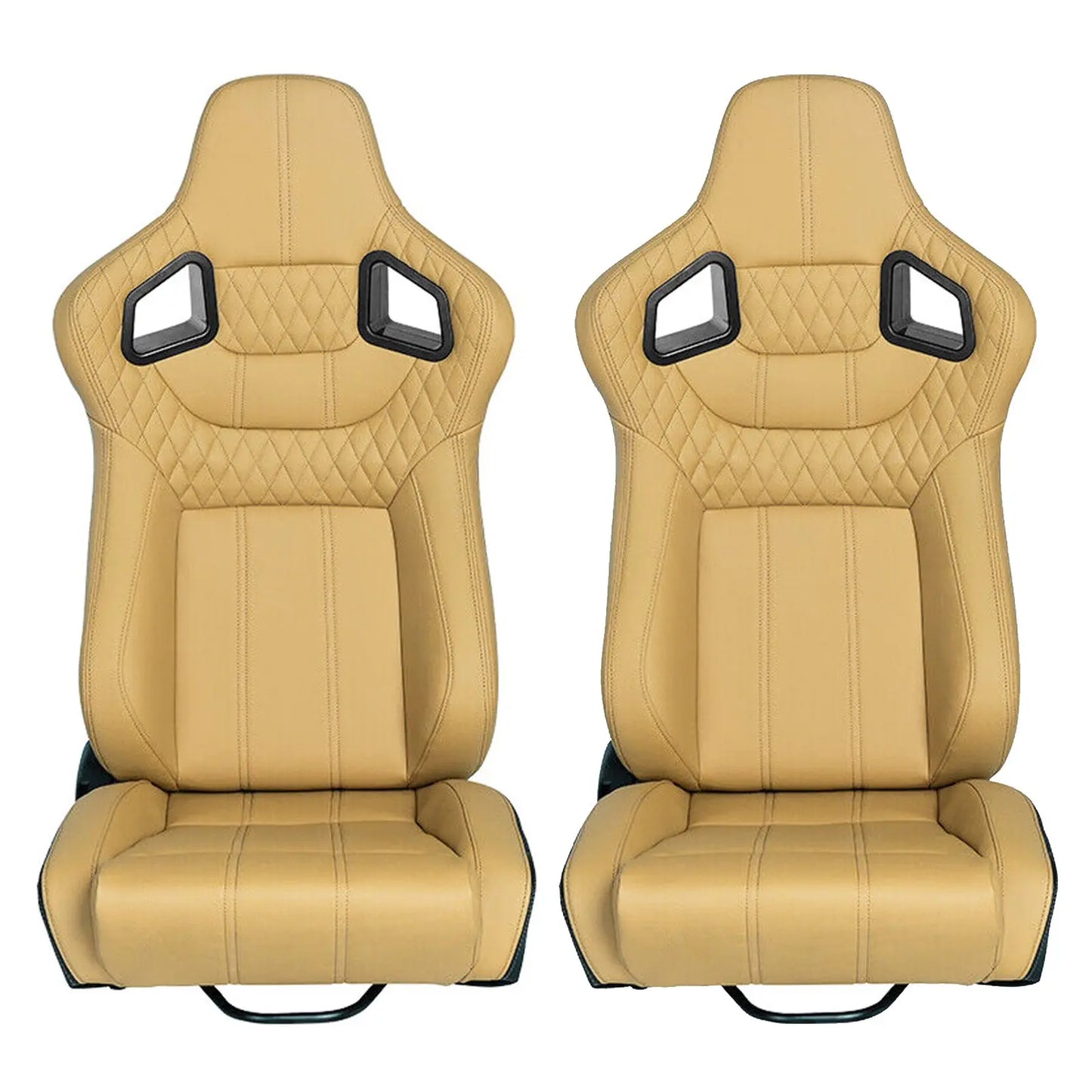 Reclinable Wingback Racing Seats PVC (Pair) Max Motorsport