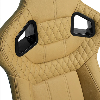 Reclinable Wingback Racing Seats PVC (Pair) Max Motorsport