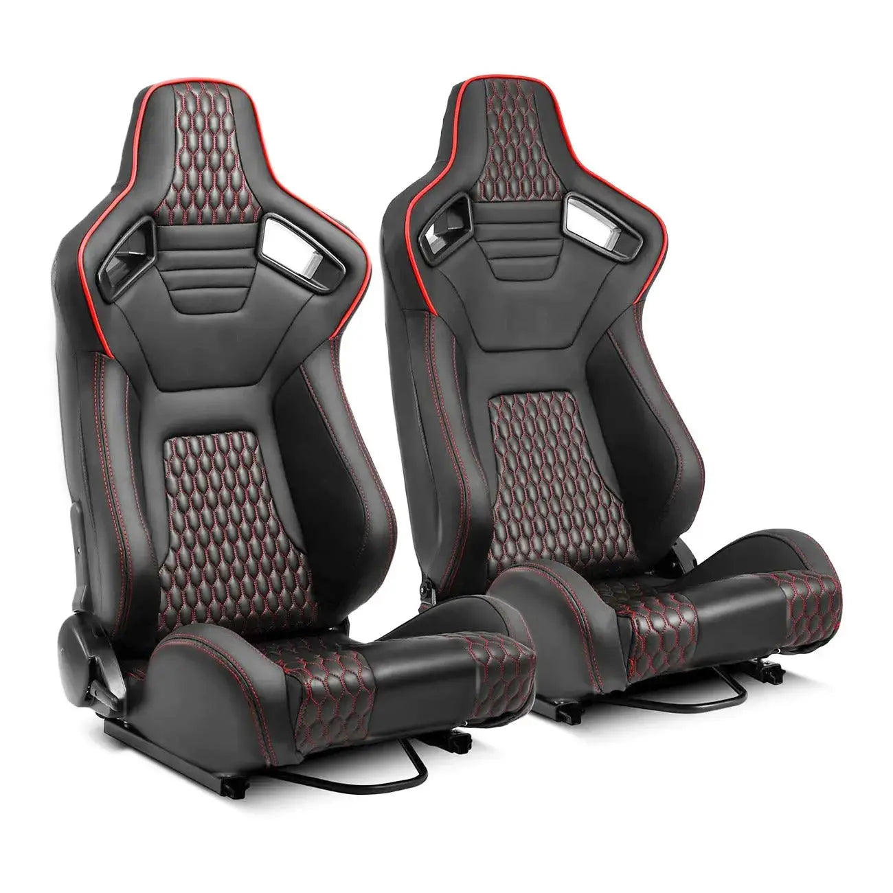 Reclinable Wingback Racing Seats PVC (Pair) Max Motorsport