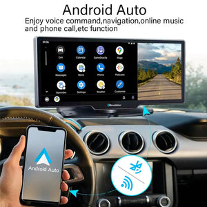 Roadstar - 10.26 Inch 2-Way DVR Camera Screen With Apple Carplay & Android Auto Roadstar