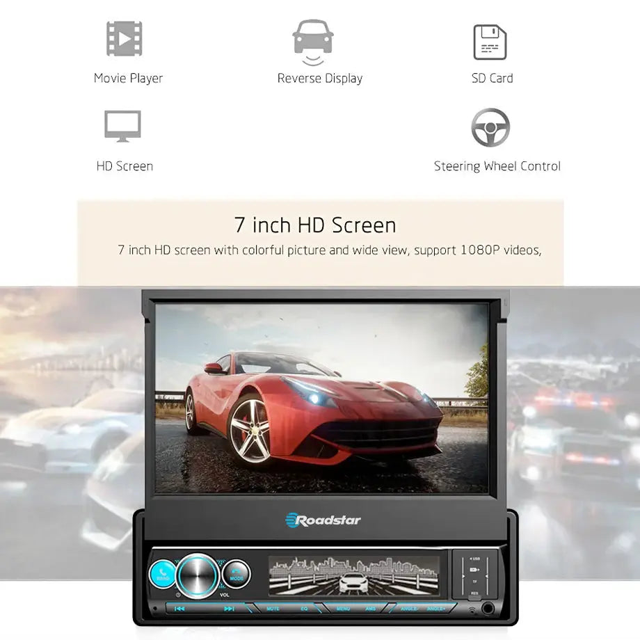 7 Inch Multimedia Screen Roadstar 7 Inch Multimedia Automatic In-Dash System With Apple Carplay ...