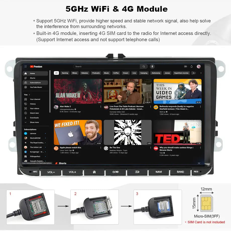 Roadstar - 9 Inch VW Android Multimedia Unit With Voice Command – Max ...