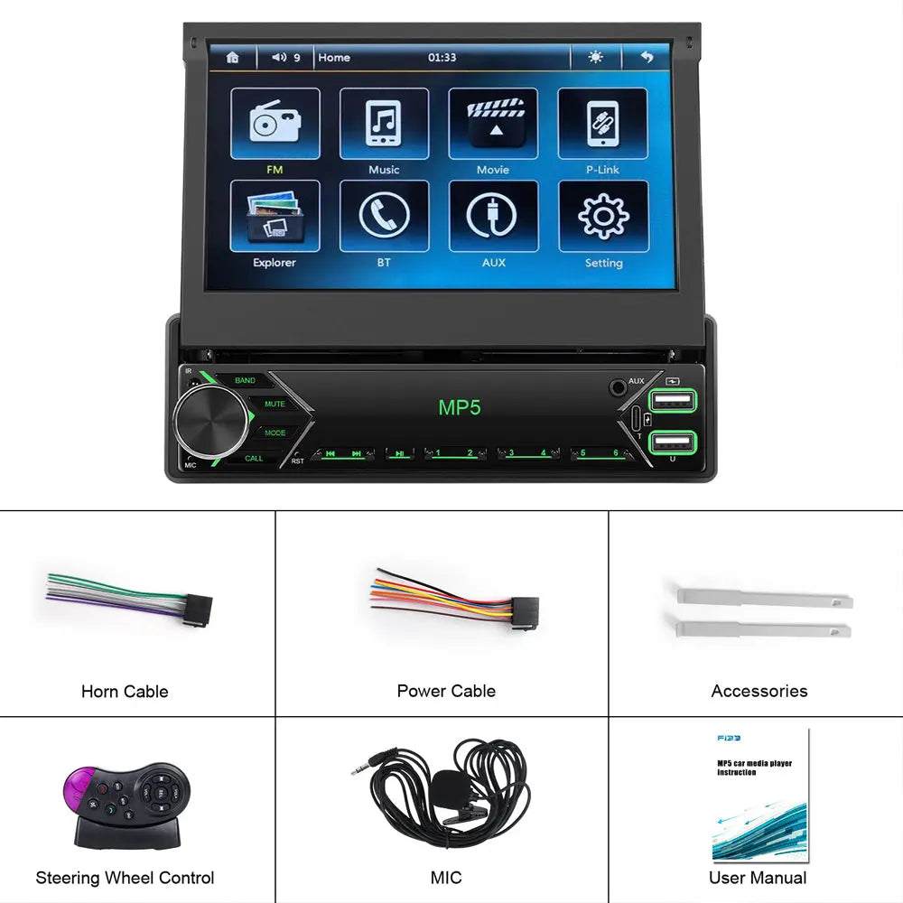 Roadstar RS3834 - 7 Inch Multimedia Manual In-Dash System Roadstar