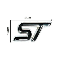 Load image into Gallery viewer, ST Logo - Steering Wheel Metal Badge (Black &amp; Chrome) Max Motorsport

