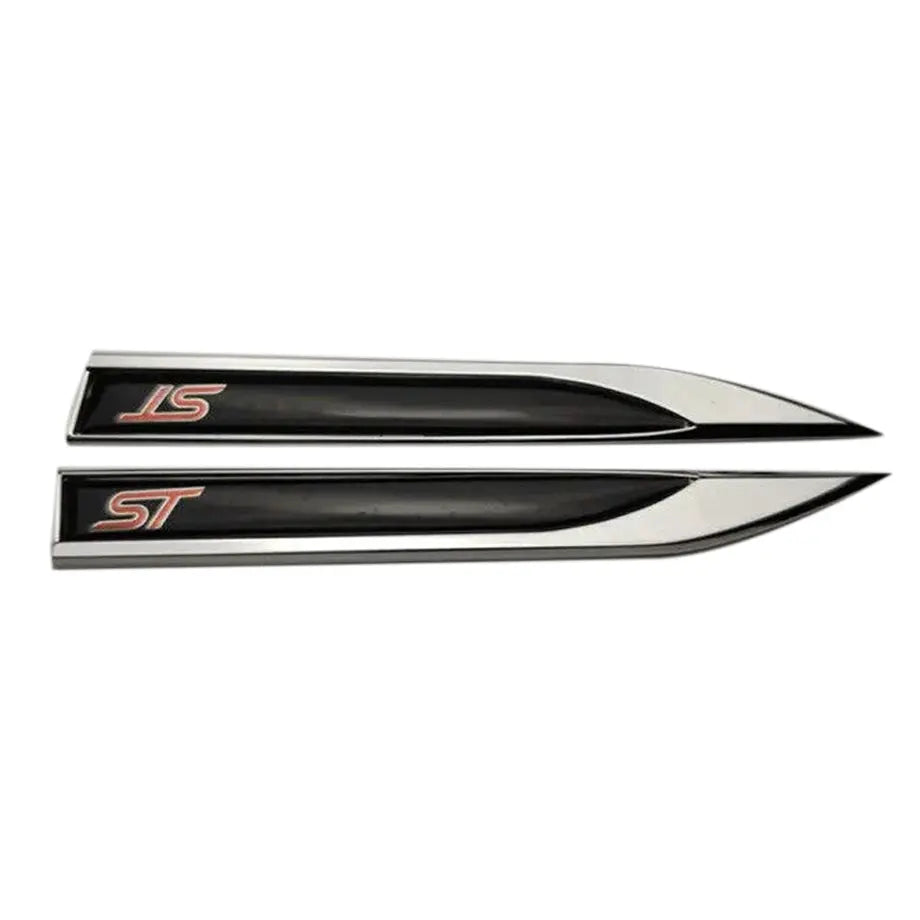 ST Side Fender Badges - (Black & Chrome) Max Motorsport
