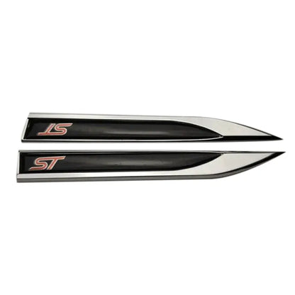 ST Side Fender Badges - (Black & Chrome) Max Motorsport