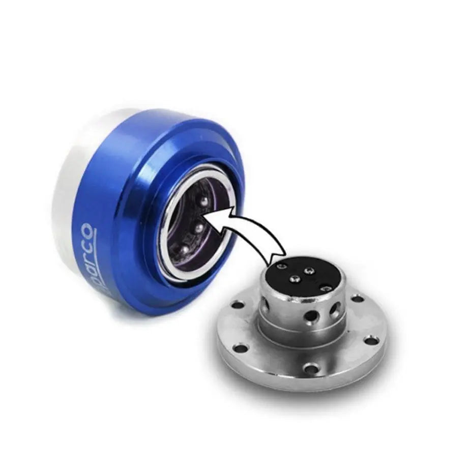 Sparco Quick Release Steering Wheel Hub Kit (Blue) maxmotorsports