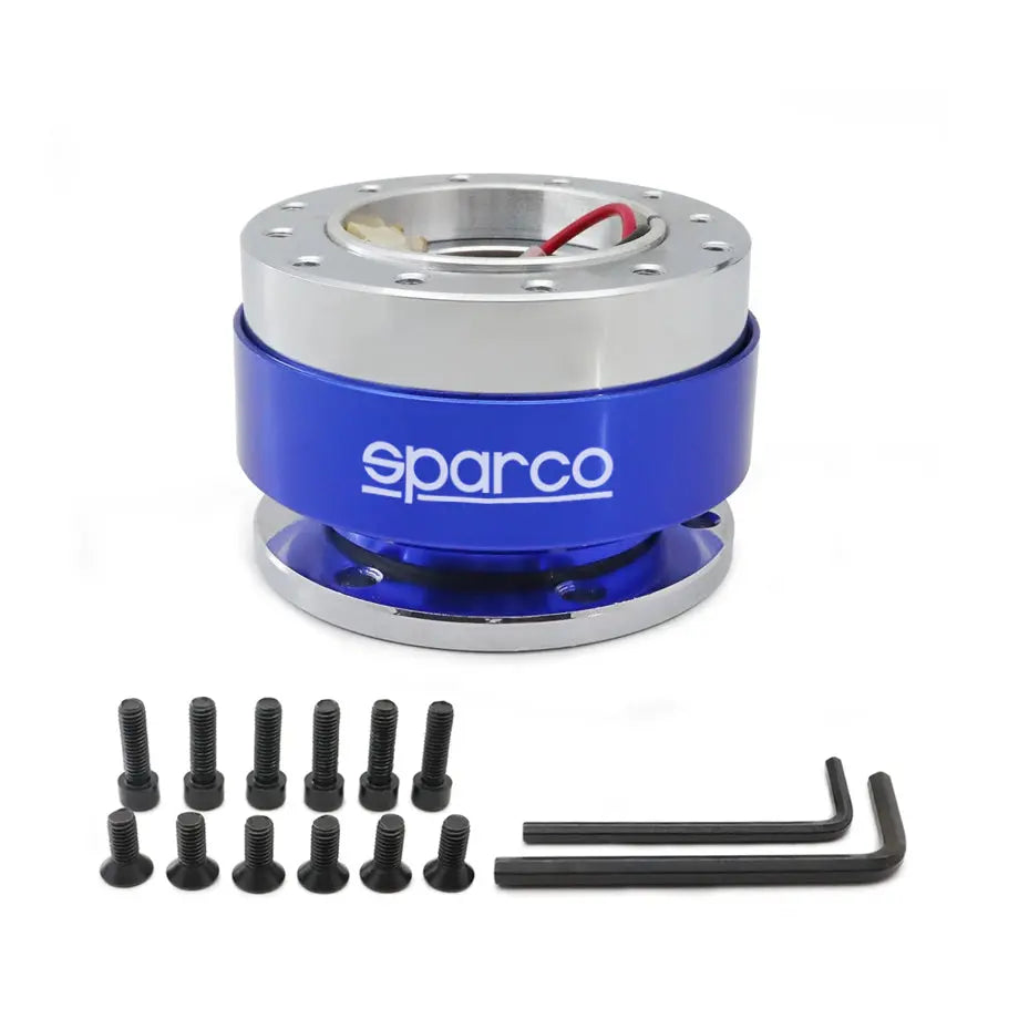 Sparco Quick Release Steering Wheel Hub Kit (Blue) maxmotorsports