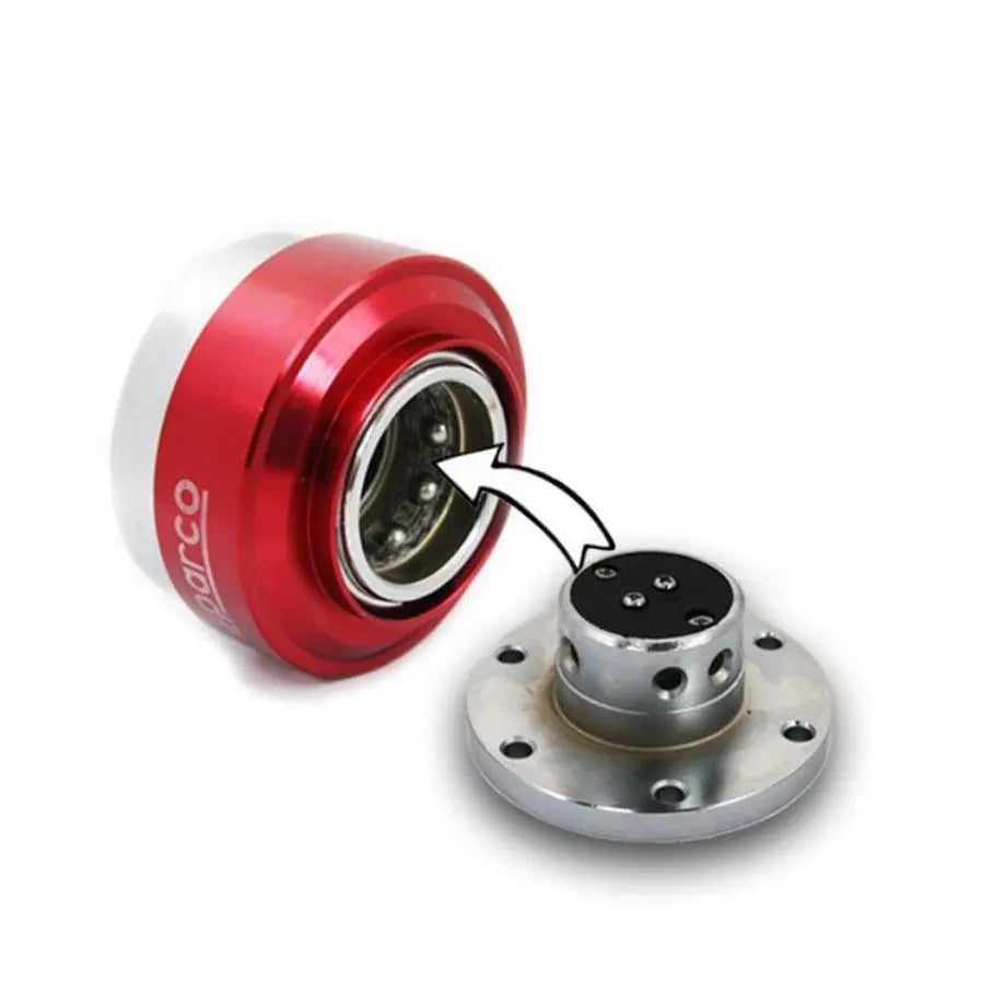 Sparco Quick Release Steering Wheel Hub Kit (Red) Max Motorsport