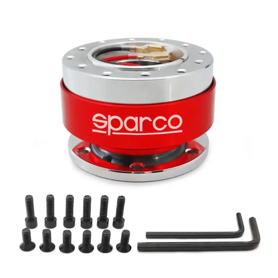 Sparco Quick Release Steering Wheel Hub Kit (Red) Max Motorsport
