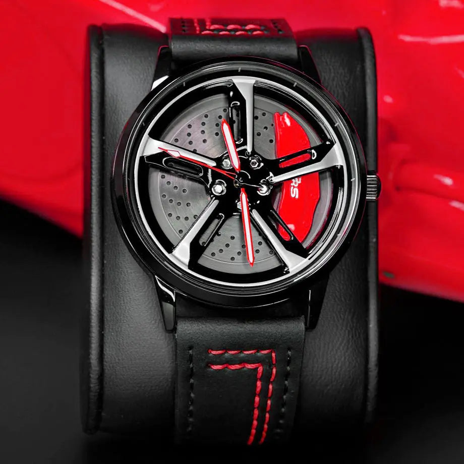 Sports Car Rim Wheel Watch - Audi RS7 Spinning Face Max Motorsport