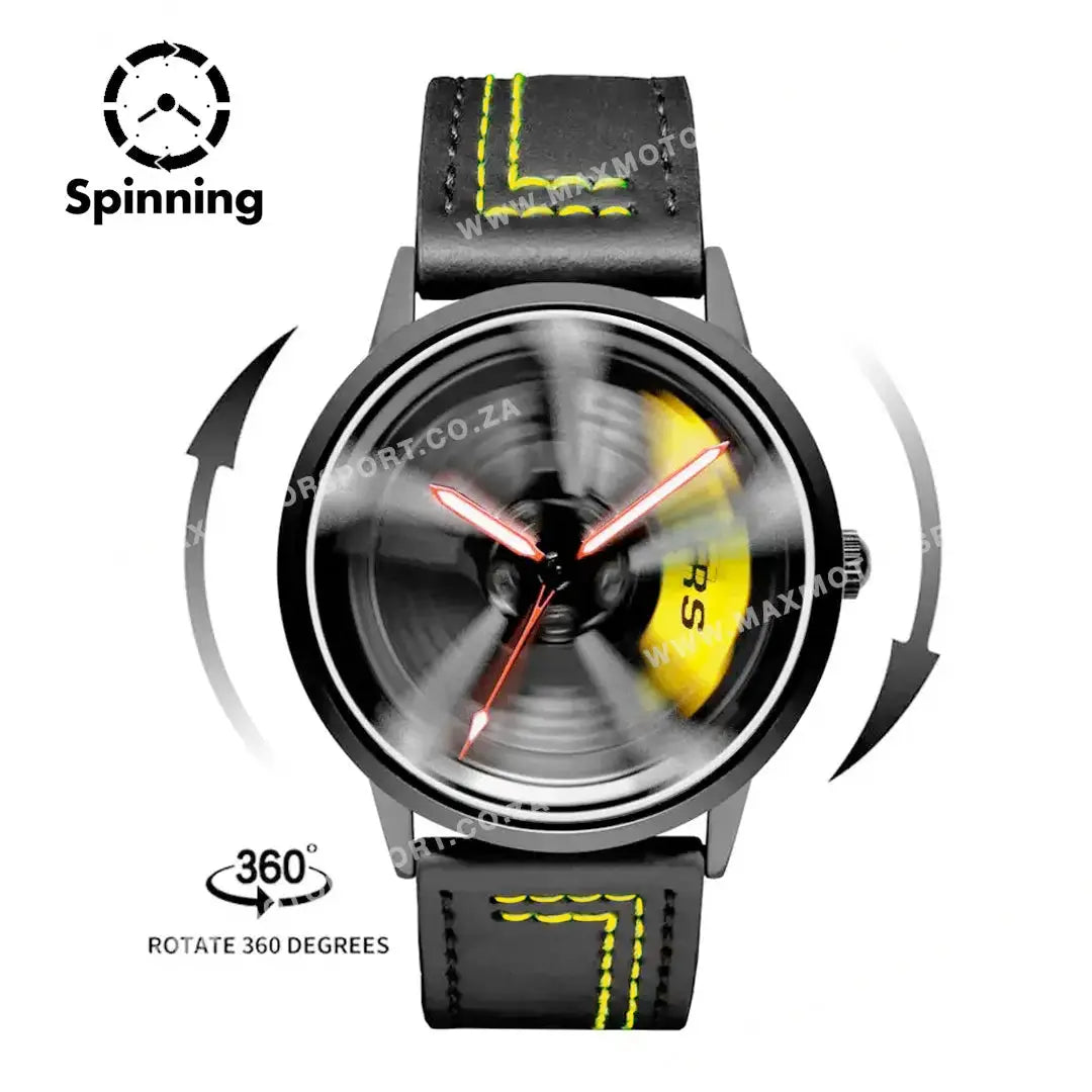 Sports Car Rim Wheel Watch - Audi RS7 Spinning Face Max Motorsport