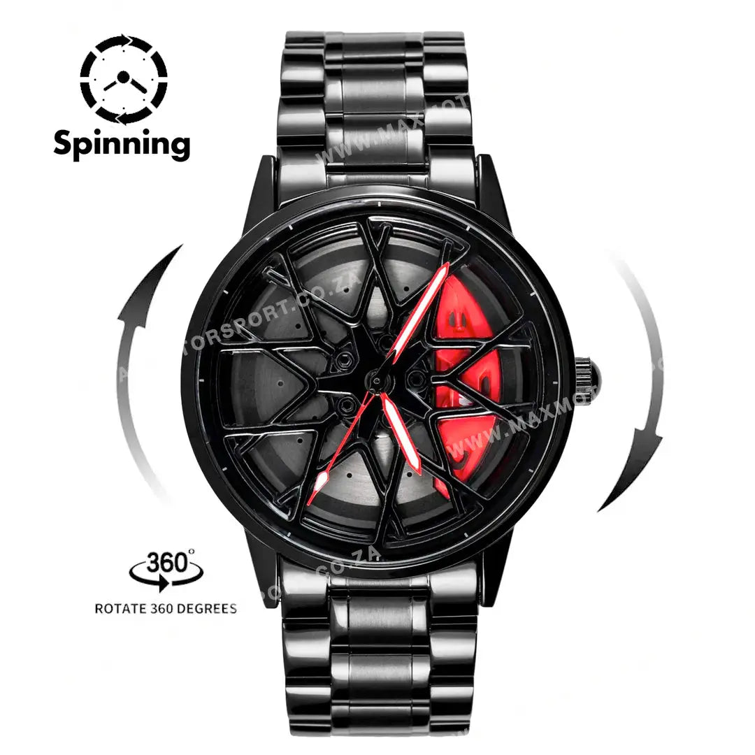 Sports Car Rim Wheel Watch - BM M8 Spinning Face Max Motorsport