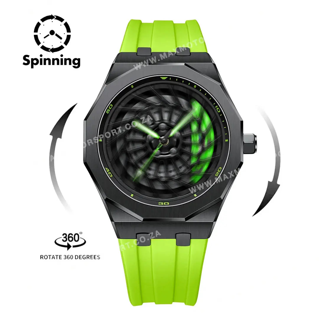 Sports Car Rim Wheel Watch - BM i8 Spinning Face Max Motorsport