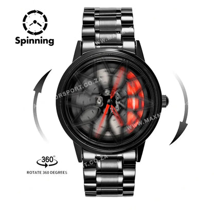 Sports Car Rim Wheel Watch - Benz G63 Spinning Face Max Motorsport