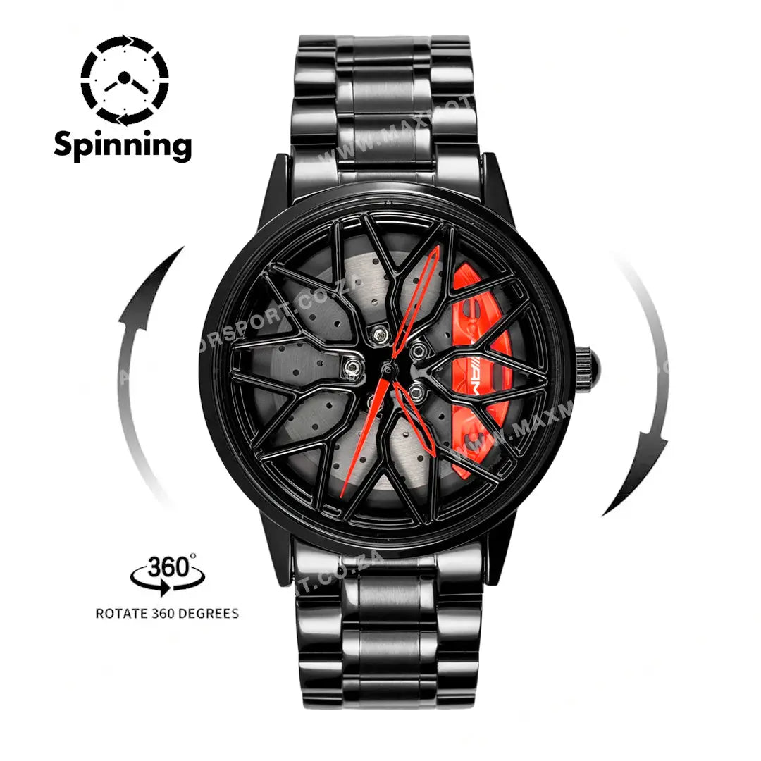 Sports Car Rim Wheel Watch - Benz G63 Spinning Face – Max Motorsport