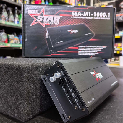 Star Sound SSA-M1-1000.1 Compact Mini Monoblock Amplifier Max Motorsport
