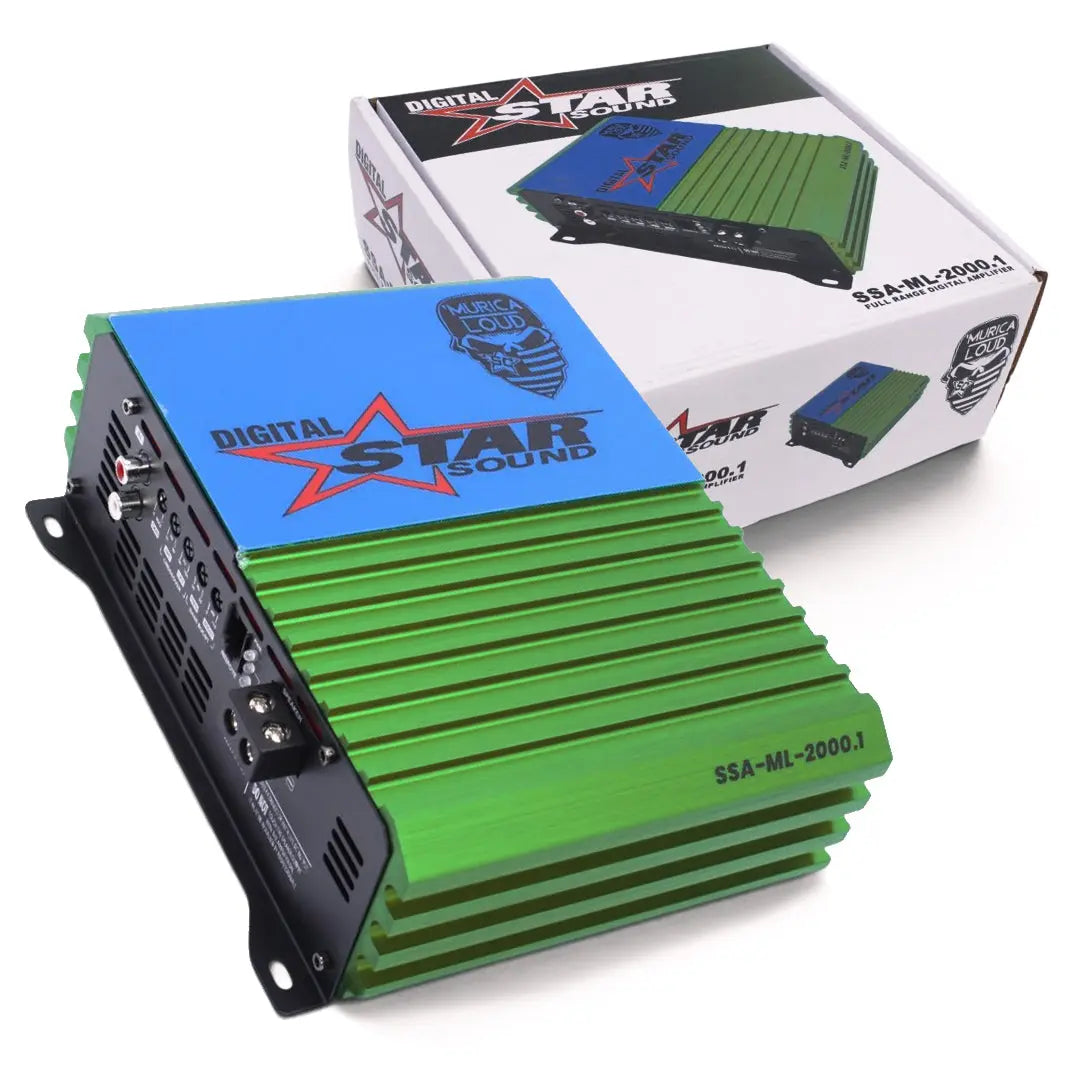Star Sound SSA-ML-2000.1  Murica Series Compact Monoblock Amplifier - 2000W RMS Star Sound