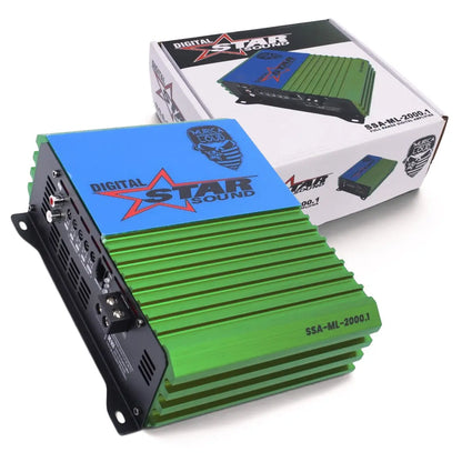Star Sound SSA-ML-2000.1  Murica Series Compact Monoblock Amplifier - 2000W RMS Star Sound